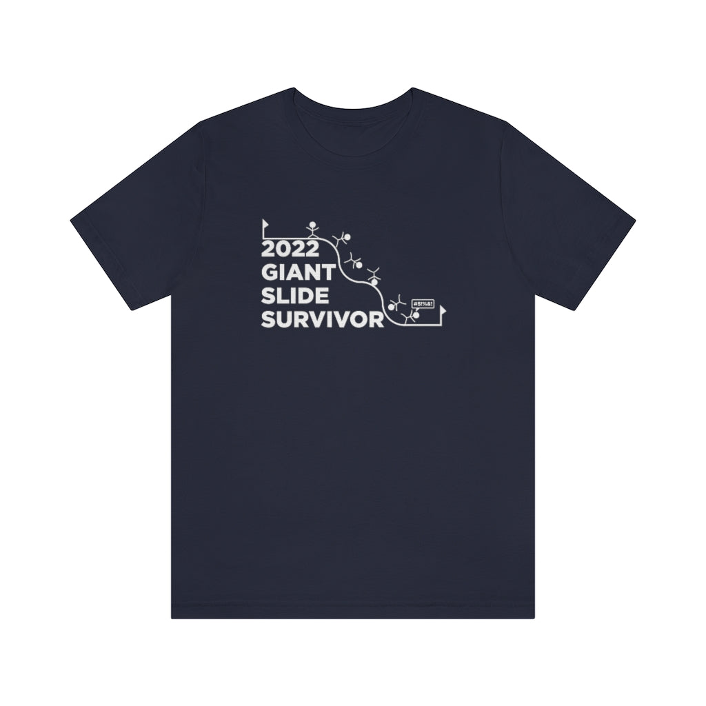 giant slide detroit survivor belle isle navy  t-shirt